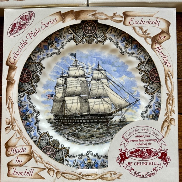 NEW IN BOX Churchill Currier & Ives Tall Ships - Set of 3 - Picture 3 of 16